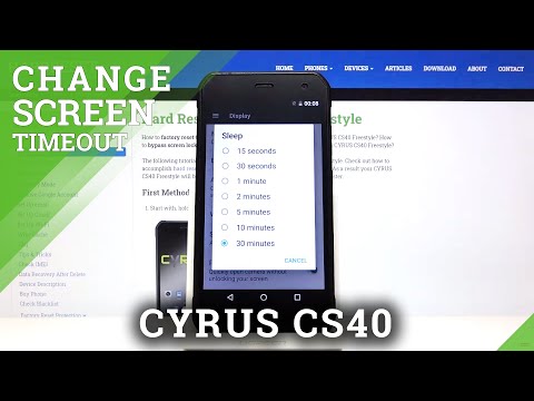 How to Set Up Screen Timeout in CYRUS CS40 - Change Sleep Time
