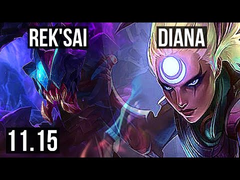 REK'SAI vs DIANA (JUNGLE) | 8/0/12, 1500+ games, 1.2M mastery, Legendary | BR Master | v11.15