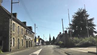 preview picture of video 'Driving Along Route de Guingamp, Rue de l'Armor, Place du Centre & Rue du Télégraphe, Bourbriac'