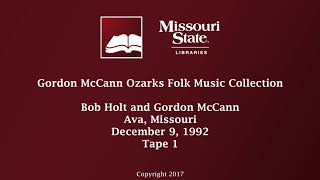 McCann: Bob Holt and Gordon McCann, December 9, 1992