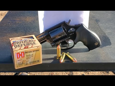 .38 special hornady critical defense 110 grain +p (taurus ul model 85)