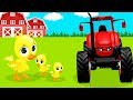 Tractors for Kids With Farm Animals! Tractors and Harvesters Cartoon for Toddlers
