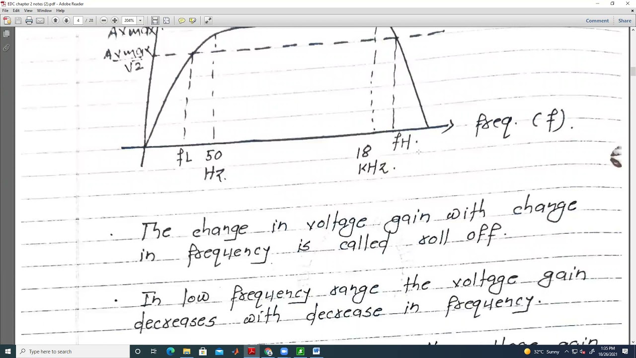 EDC-Low & high Frequency Response of CE amplifier& Effect of different capacitance on frequency
