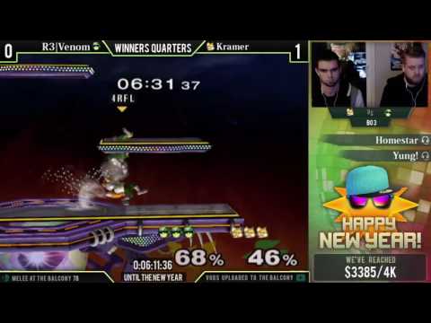 Melee @ the Balcony 78 - Winners Quarters ft. Kramer (Fox) VS R3|Venom (Fox, Falcon)