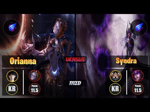 Doinb ORIANNA (Mid) [Phase Rush] VS SYNDRA - Challenger KR Patch 11.5