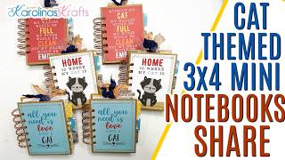 Cat Mini Notebooks Project Share using I Love my Cat Echo Park & 3x4 Mini Notebook Tutorial