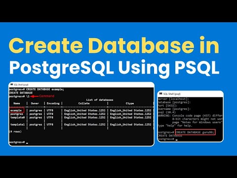 How To Create Database In Postgresql Using Psql Sql Shell 2025 Postgresql Create Database