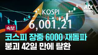 [LIVE] [속보] 코스피 장중 6000 재돌파...3%대 상승 [이슈PLAY] / JTBC News