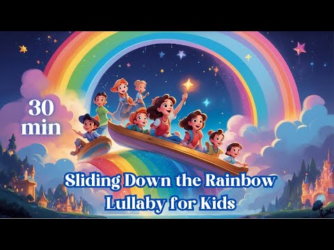 Rainbow Dreams | 30-Minute Piano Lullaby with Soft Voice for a Starry Night Adventure