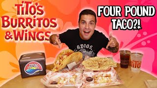 Taking on a 4 POUND TACO at Tito&#39;s Burritos &amp; Wings in Ridgewood, New Jersey!