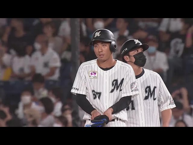 【4回裏】貴重な追加点!! マリーンズ・茶谷健太 三遊間を破るタイムリーヒット!! 2022年9月12日 千葉ロッテマリーンズ 対 北海道日本ハムファイターズ