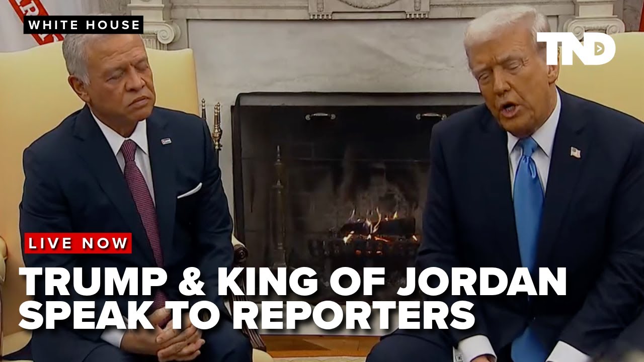 Donald Trump hosts the King of Jordan and speaks with reporters at the White House