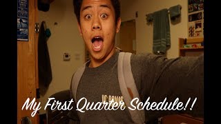 MY FIRST QUARTER SCHEDULE! [UC DAVIS]