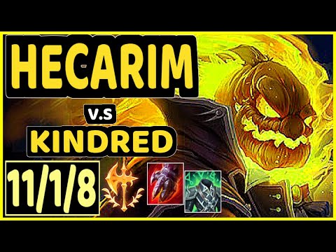 TARZAN (HECARIM) vs KINDRED - 11/1/8 KDA JUNGLE CHALLENGER GAMEPLAY - KR