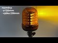 LED maják oranžový 12/24V - 24x3W LED ECE R10/R65 s uchytením na tyč (238x126mm) - Video Youtube