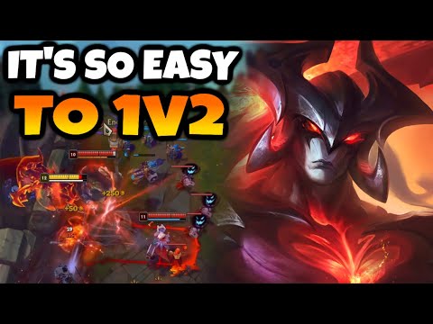 Jungle tries to help Top, but I just kill them both. Aatrox is the best 1v2 Top laner for sure.