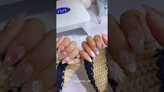 Blush cat eye nails #selfnails #blushnails #cateyenails #nailart  #nails #bridalnails