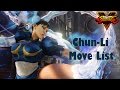 Street Fighter V - Chun-Li Move List
