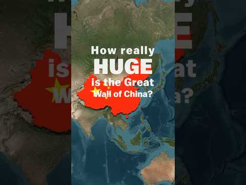 How Really Huge is the Great Wall of China?🇨🇳 #geography #maps #china