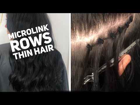 MicroLink extensions on thin, long Hair...