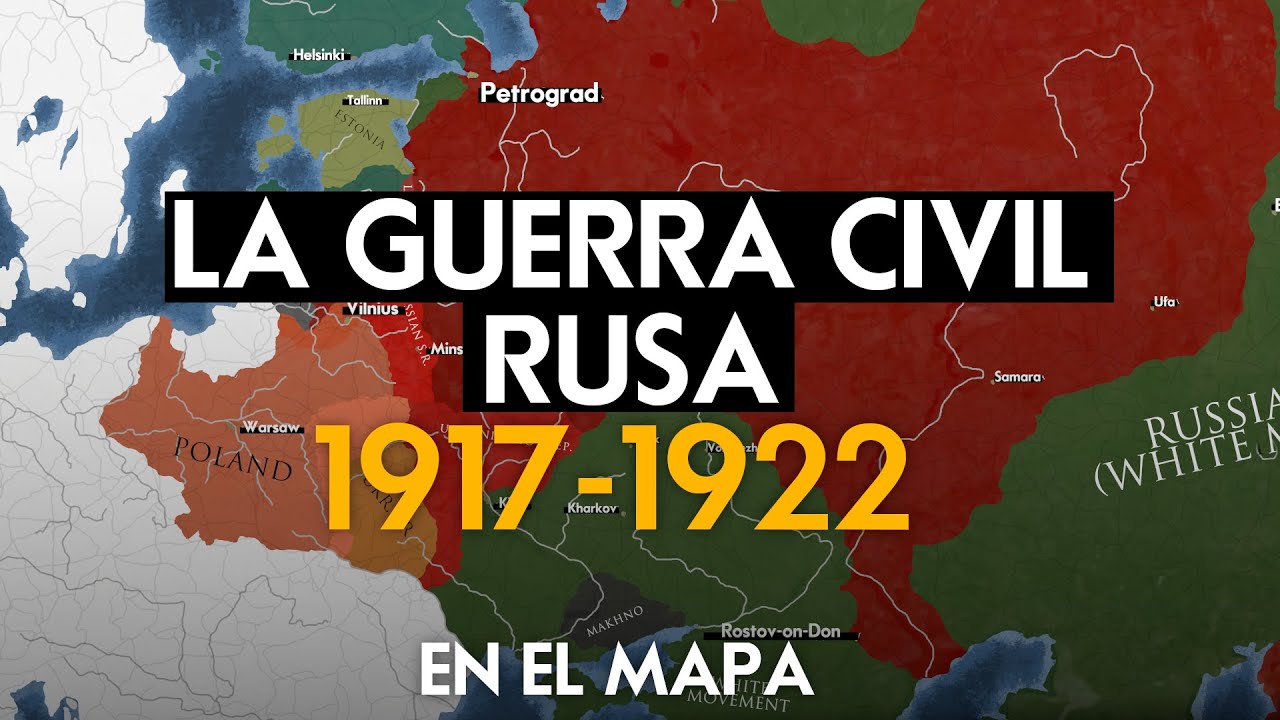 Guerra Civil Rusa 1917-1922.  La historia en el mapa