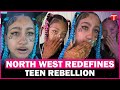 North West Sports Fake Tattoos And Piercings After Mother Kim Kardashian Defends Her Creative Style