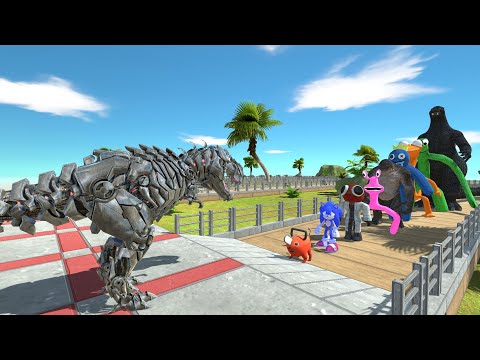 Tek Rek vs Heisei Godzilla OASIS DEATH RUN - Animal Revolt Battle Simulator