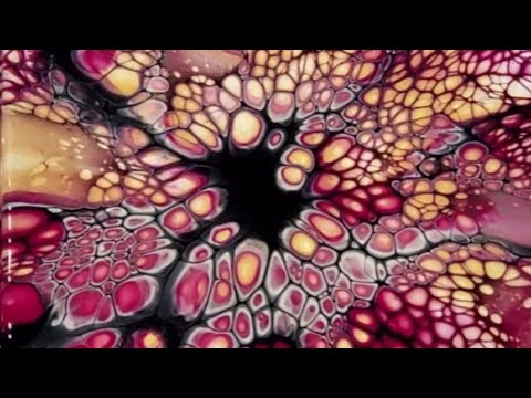 #157 - Red Violet Golden Honey #Bloom | #Sheleeart #Colourarte #PrizmPour #SheleeartBlooms