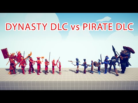 DYNASTY DLC Team vs PIRATE DLC Team - Totally Accurate Battle Simulator TABS