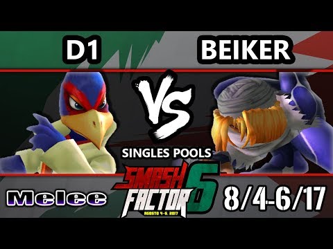 Smash Factor 6 SSBM - Beiker (Sheik) vs. D1 (Falco) - Smash Melee