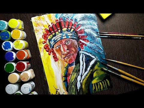 Native American Painting | Acrylic Painting | Time Lapse
