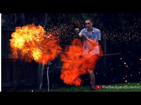Exploding Balloons filled with Propane Gas.