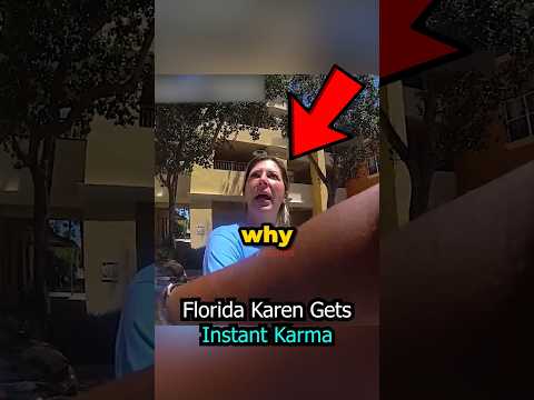 Florida Karen Gets Instant Karma 🤣 #cops #police #karen