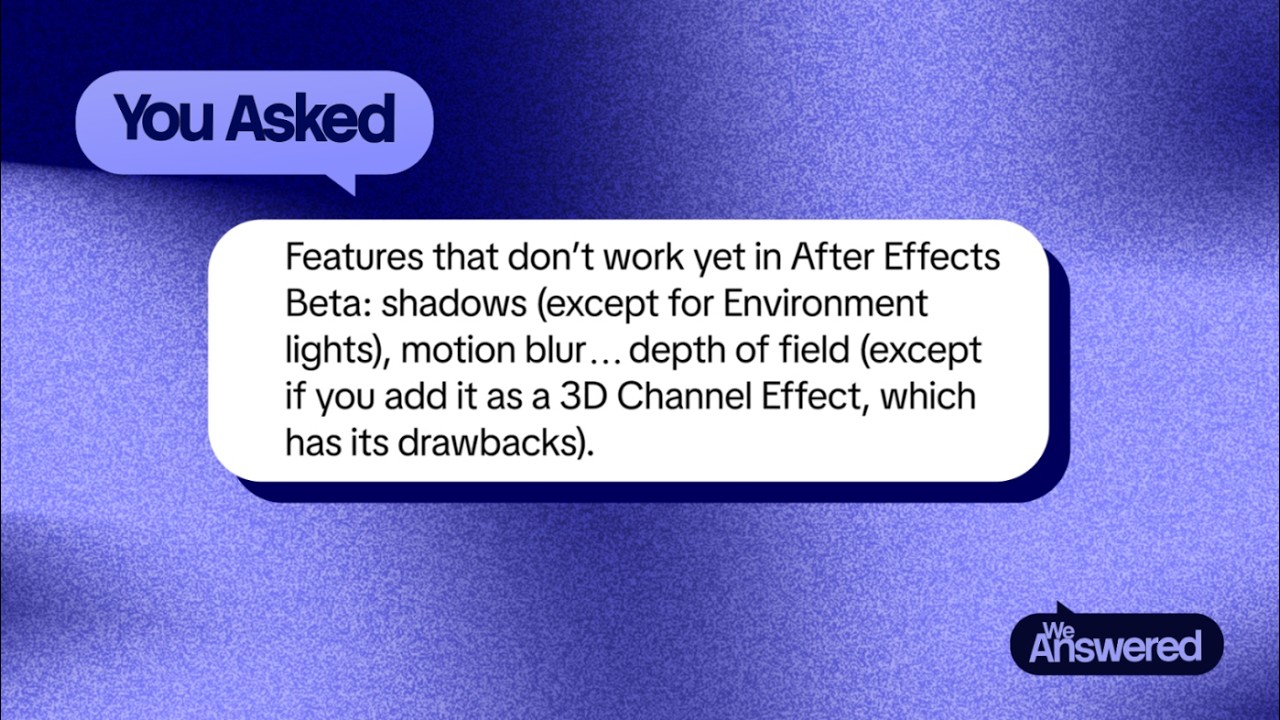 Enhanced Depth of Field Controls in After Effects | Adobe Creative Cloud