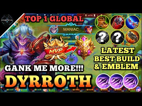 DYRROTH BEST BUILD | DYRROTH TOP 1 GLOBAL 2020 | DYRROTH BEST BUILD LIFESTEAL | DYRROTH MLBB