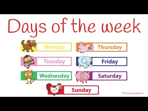 I Giorni della Settimana in Inglese - Days of The Week in English