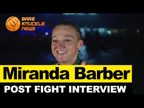 Hard Working Miranda Barber Post Fight Interview ~ BYB EXTREME 9 ~ Bare Knuckle boxing