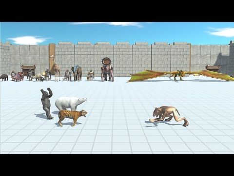 3 VS 1 MUTANT PRIMATES WITH MODERN MAMMALS VS FANTASY - Animal Revolt Battle Simulator