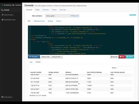 Flink SSB Credit Card Fraud Demo