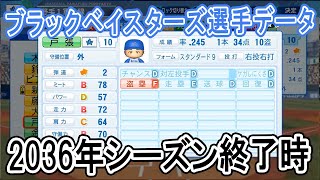 【パワプロ2021】ブラックベイスターズ2036年シーズン終了時選手データ