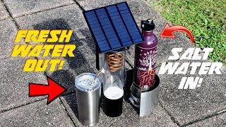 Turn Salt Water Into FRESH! (Solar Cooled Desalinator)