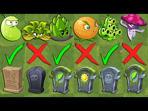 Every Plant Power-Up vs 99 Gravestone Team - Who Will Win? - PvZ 2 Challenge
