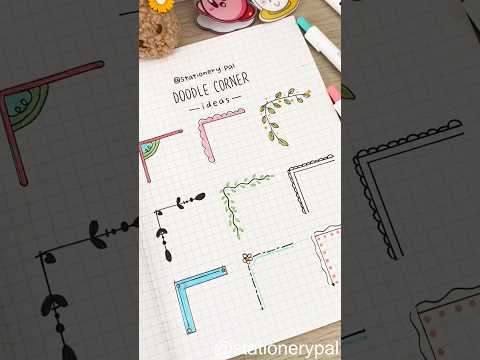 Simple doodle corner ideas 😜 #stationery #study