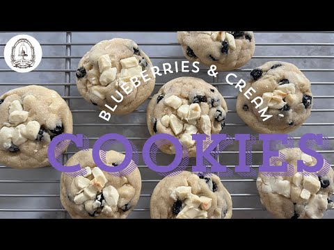 How to Make Blueberries and Cream Soft-Baked Cookies - Happy Bake Day