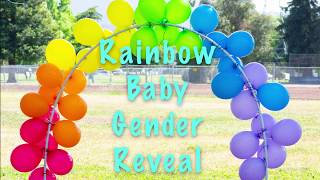 RAINBOW BABY GENDER REVEAL WITH SURPRISE EGGS SMOKE CANNON CONFETTI CANNONS