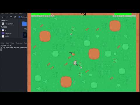 Top down shooting game in python pygame