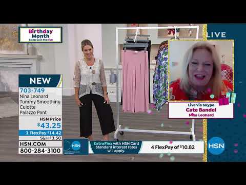 Nina Leonard Tummy Smoothing Culotte Palazzo Pant