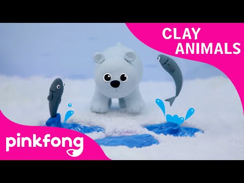 How to Make a Polar Bear | Clay Animals | Arts and Crafts | Pinkfong Craft time for Children