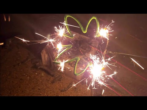 Snakes and Sparklers Fireworks in The Rain