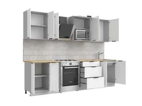 Миниатюра изображения товара Кухонный гарнитур Arvento Флок-плюс 2.2м (белый)